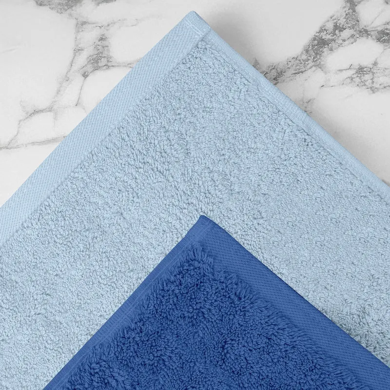 Set Asciugamani Bagno 6 Pezzi in Spugna di Cotone Morbidi Bicolore Il Gruppone