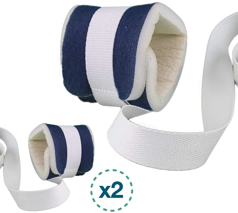 Gliedmaßenfixierung für Bett und Rollstuhl | Packung mit 2 Einheiten