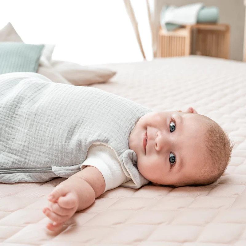 Musselin Babyschlafsack, Grau