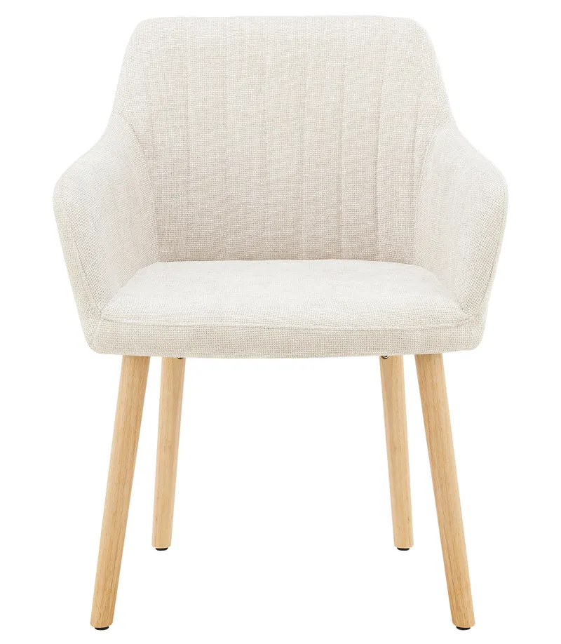 Poltroncina Stile Scandinavo in Tessuto con Gambe in Legno Il Gruppone