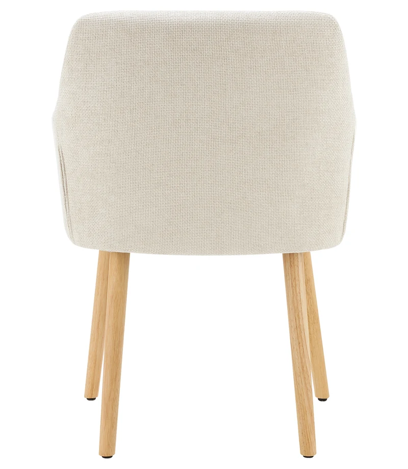 Poltroncina Stile Scandinavo in Tessuto con Gambe in Legno Il Gruppone