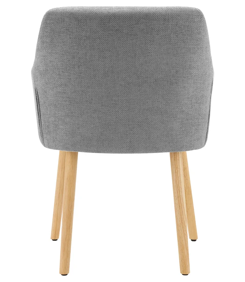 Poltroncina Stile Scandinavo in Tessuto con Gambe in Legno Il Gruppone