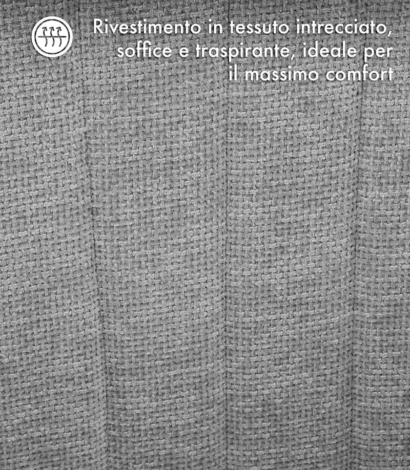 Poltroncina Stile Scandinavo in Tessuto con Gambe in Legno Il Gruppone