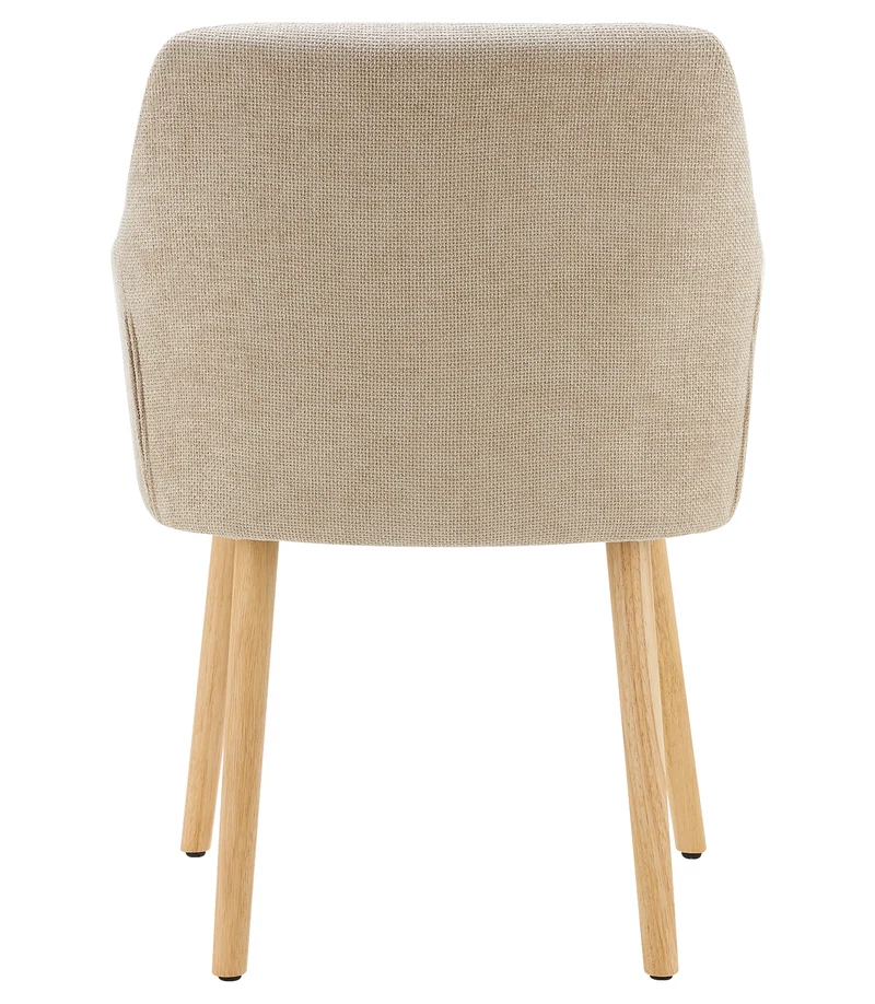Poltroncina Stile Scandinavo in Tessuto con Gambe in Legno Il Gruppone