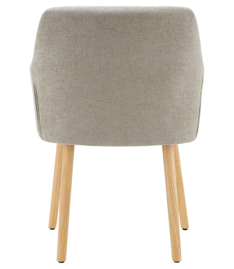 Poltroncina Stile Scandinavo in Tessuto con Gambe in Legno Il Gruppone
