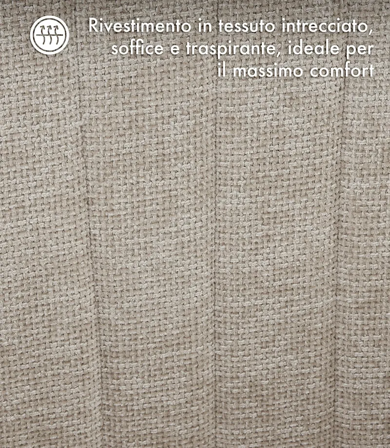 Poltroncina Stile Scandinavo in Tessuto con Gambe in Legno Il Gruppone