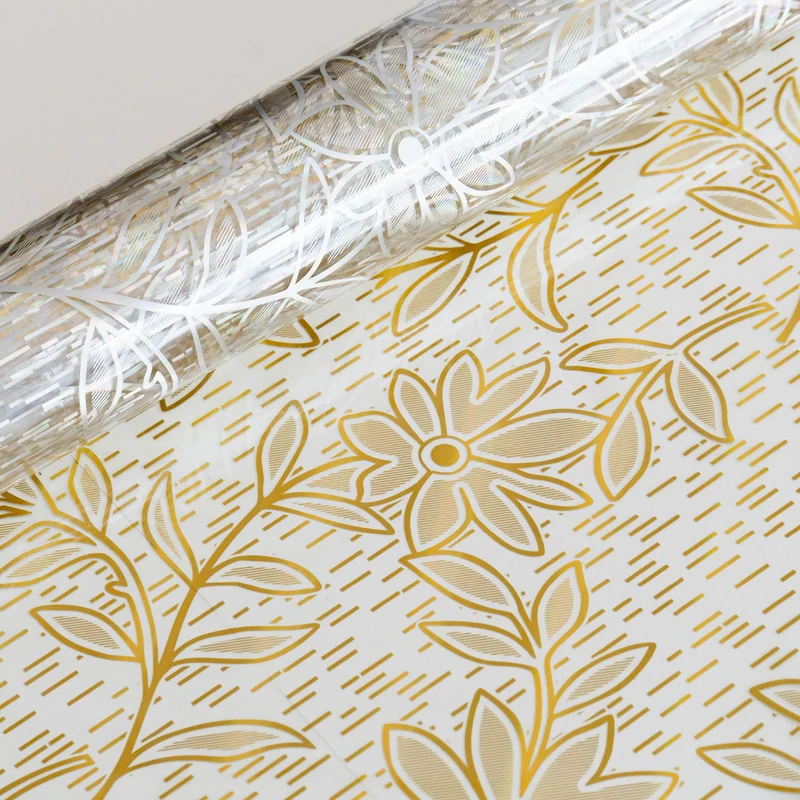 Copritavolo in PVC Trasparente con Disegno Fiori Il Gruppone