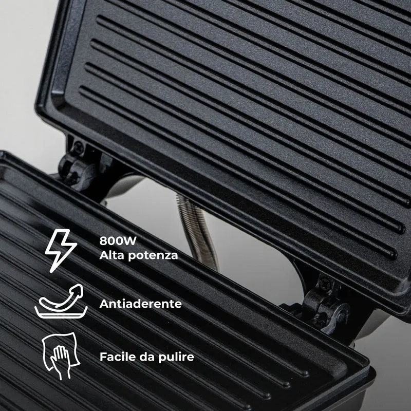 Piastra Elettrica Compatta Antiaderente 21×8×20 cm Il Gruppone