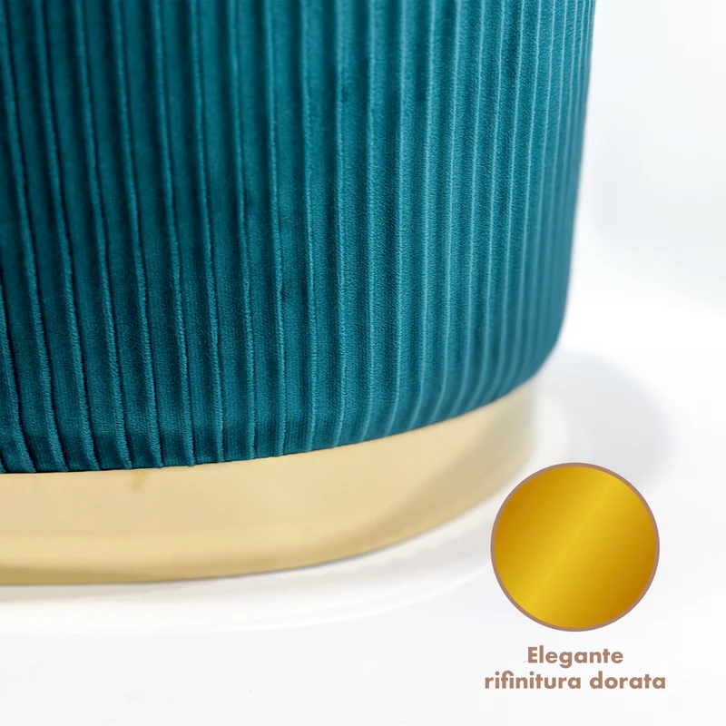 Set 3 Pouf Velluto Design Moderno Salvaspazio Il Gruppone