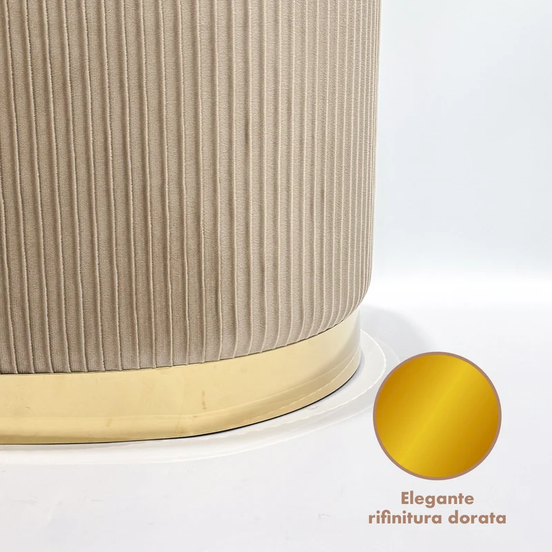 Set 3 Pouf Velluto Design Moderno Salvaspazio Il Gruppone