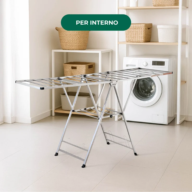 Stendibiancheria in Acciaio Inox Pieghevole 180 cm Il Gruppone