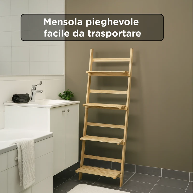Scaffele A Scala In Legno Con 4 Mensole Il Gruppone