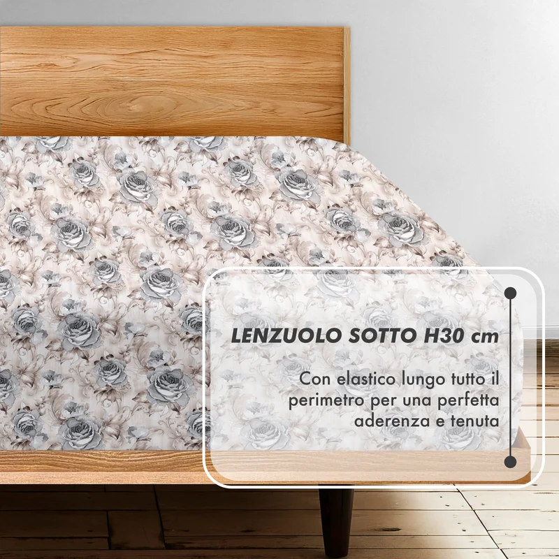 Completo Lenzuola Matrimoniale No Stiro in Morbida Microfibra e Made in Italy Il Gruppone