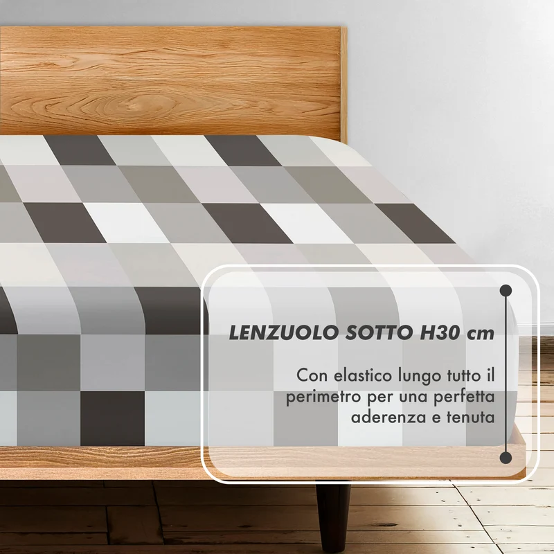 Completo Lenzuola Matrimoniale No Stiro in Morbida Microfibra e Made in Italy Il Gruppone