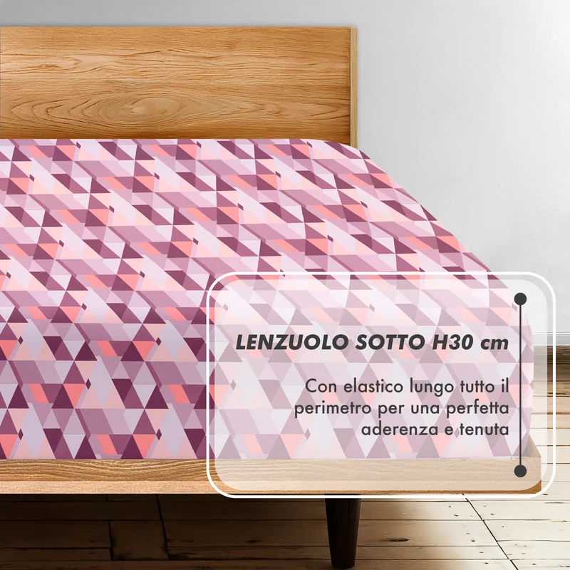 Completo Lenzuola Matrimoniale No Stiro in Morbida Microfibra e Made in Italy Il Gruppone