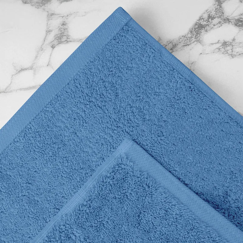 Set Asciugamani Bagno 4 Pezzi in Spugna di Cotone 500 g Certificati Oeko-Tex Bicolore Il Gruppone