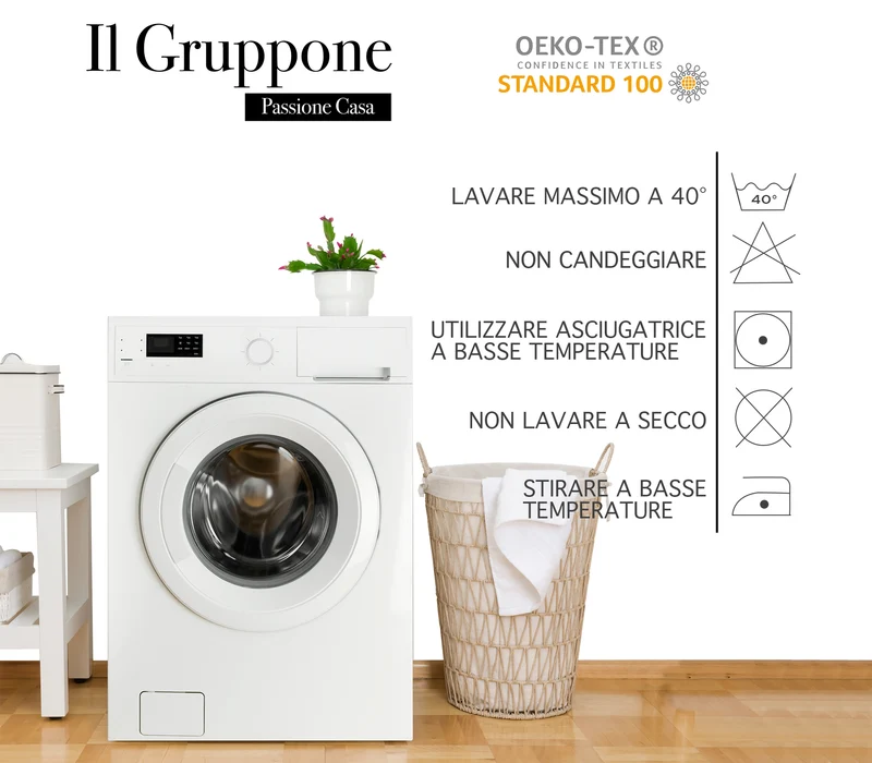 Set Asciugamani Bagno 4 Pezzi in Spugna di Cotone 500 g Certificati Oeko-Tex Bicolore Il Gruppone