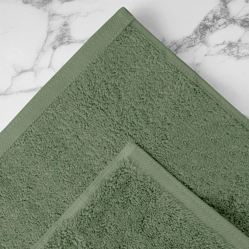 Set Asciugamani Bagno 4 Pezzi in Spugna di Cotone 500 g Certificati Oeko-Tex Bicolore Il Gruppone
