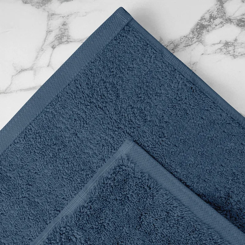Set Asciugamani Bagno 4 Pezzi in Spugna di Cotone 500 g Certificati Oeko-Tex Bicolore Il Gruppone
