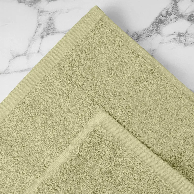 Set Asciugamani Bagno 4 Pezzi in Spugna di Cotone 500 g Certificati Oeko-Tex Bicolore Il Gruppone