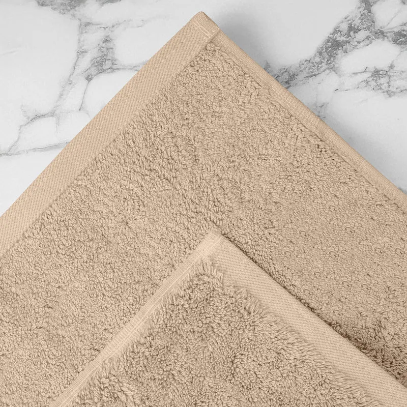 Set Asciugamani Bagno 4 Pezzi in Spugna di Cotone 500 g Certificati Oeko-Tex Bicolore Il Gruppone