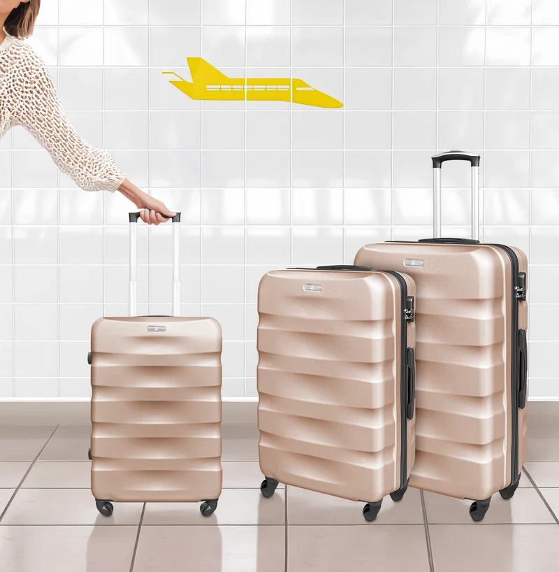 Set Di 3 Valigie Rigide ABS Valigia Da Viaggio Con Chiusura Lucchetto Il Gruppone