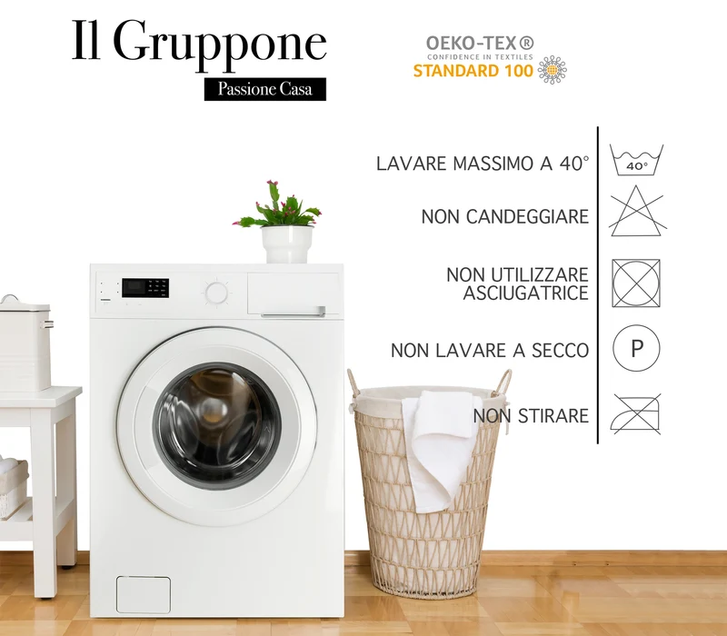 Coprirete Trapuntato Imbottito 190 g con Laccetti Traspirante Antiacaro Il Gruppone