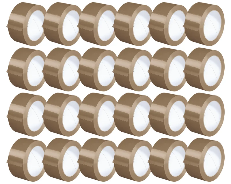 Nastro Adesivo Da Imballaggio Pacchi 50mm x 66 Metri Acrilico Resistente All'Acqua Silenzioso Sigilla Spedizioni Protezione Per Trasloco Prodotto Italiano