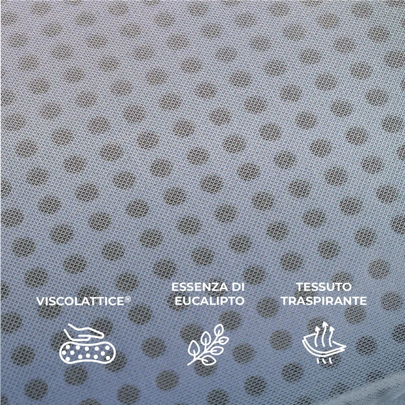 Guanciale in Memory Foam Microforato con Aromaterapia Sfoderabile Made in Italy Il Gruppone