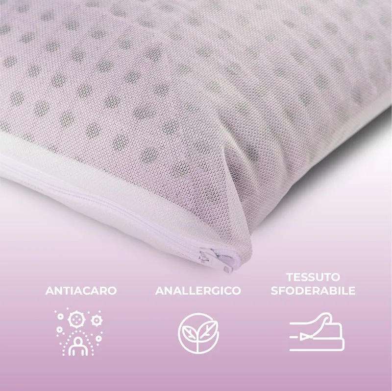 Guanciale in Memory Foam Microforato con Aromaterapia Sfoderabile Made in Italy Il Gruppone
