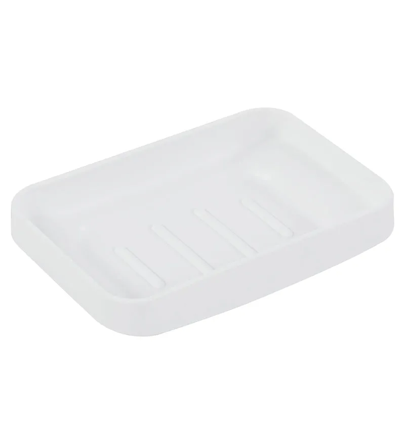 Set Accessori Bagno 6 Pezzi Design Moderno in Plastica con Finitura Lucida Il Gruppone