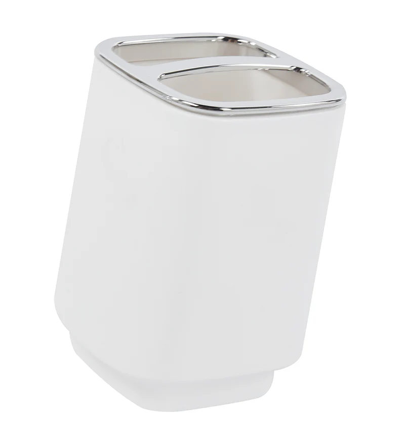 Set Accessori Bagno 6 Pezzi Design Moderno in Plastica con Finitura Lucida Il Gruppone