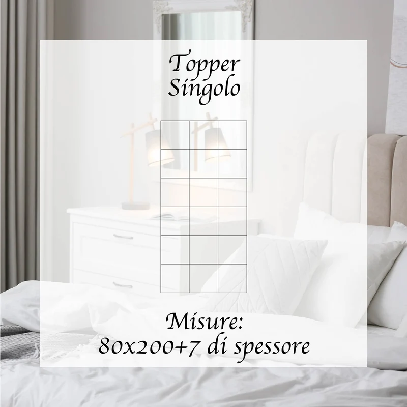 Topper Per Materasso In Vera Piuma D'Oca Alto 7 Cm Certificato Oeko Tex 1800 Gr/Mq Il Gruppone