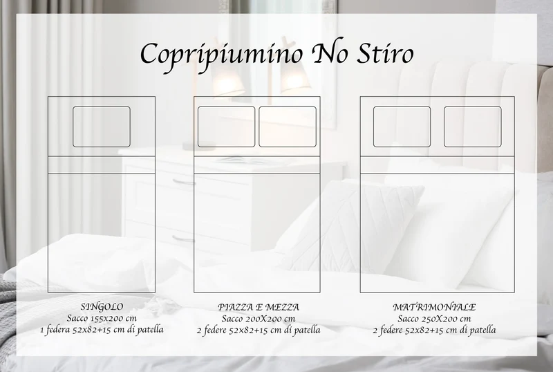 Parure Copripiumino Bicolore in Microfibra Morbida Mano Pesca No Stiro Il Gruppone