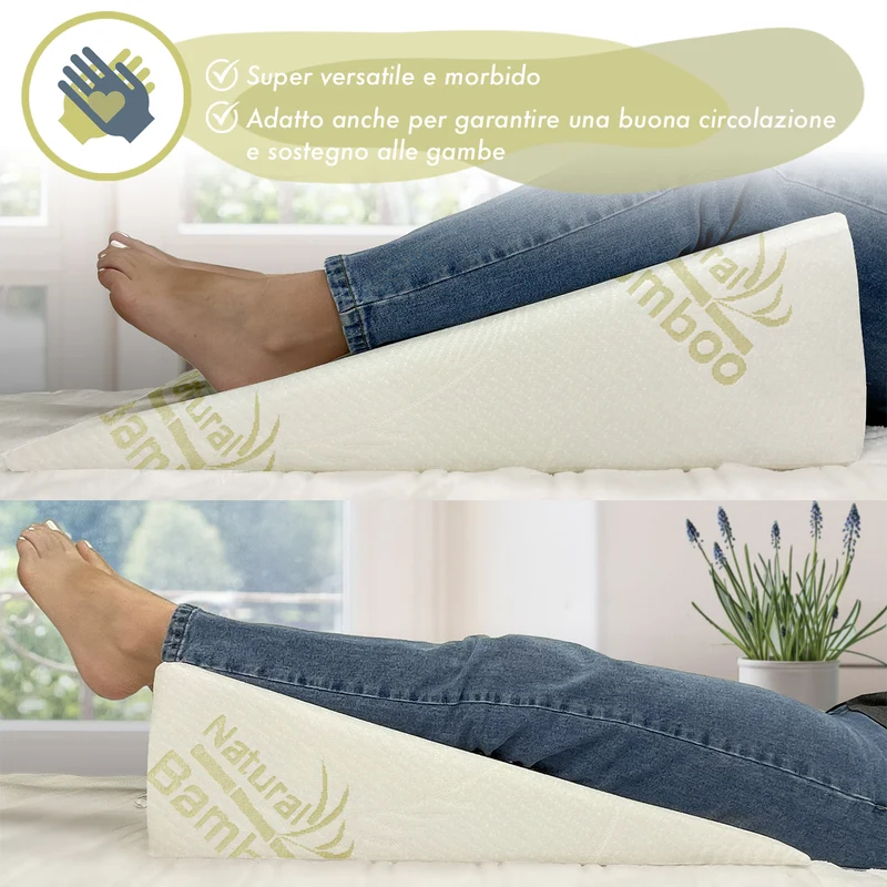 Cuscino Cuneo Da Lettura Ergonomico Letto E Divano Sollevatore Gambe Pesanti Il Gruppone