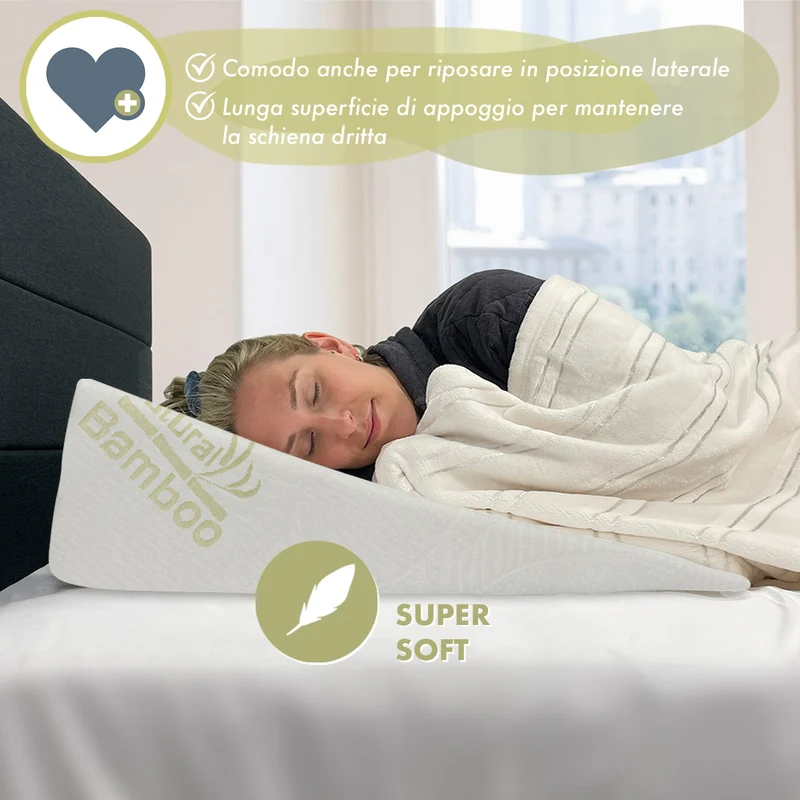 Cuscino Cuneo Da Lettura Ergonomico Letto E Divano Sollevatore Gambe Pesanti Il Gruppone