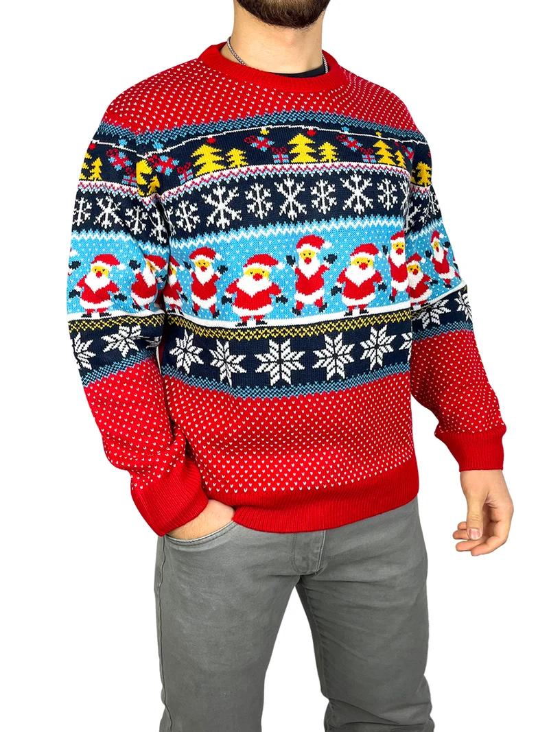Maglione Natalizio Unisex Uomo Donna Maniche Lunghe Vestibilità Perfetta Senza Prurito Maglioncino Pullover Natale Idee Regalo Maglioni Di Natale Di Coppia Famiglia