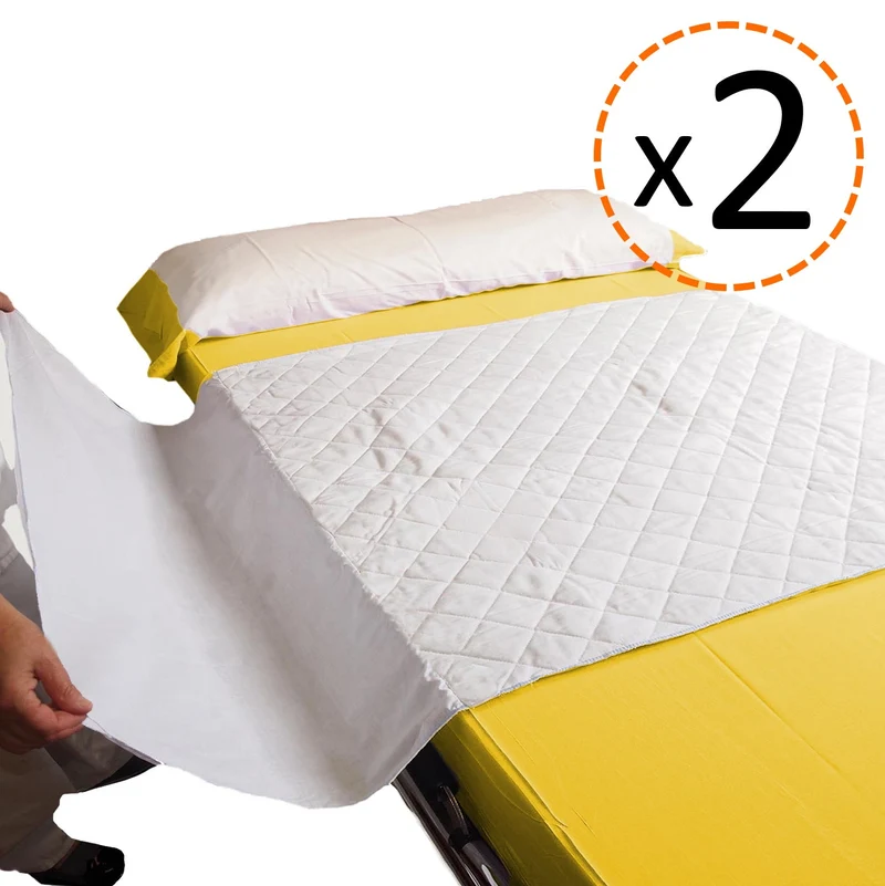PACK 2 Superabsorbierende Bettauflagen 135 cm 4,65 Liter/m2