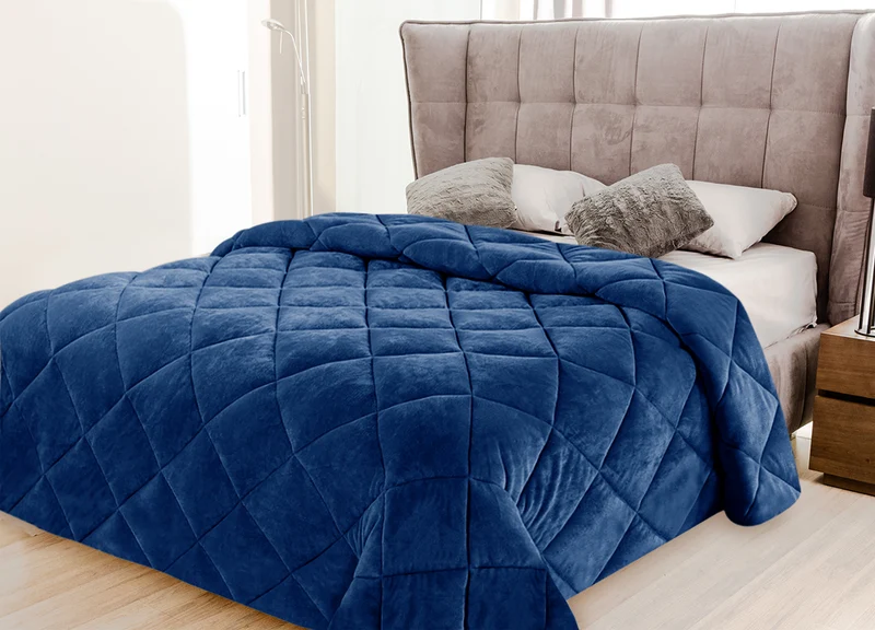 Trapunta Matrimoniale in Velluto Elegante Invernale Effetto Piuma 600 g/mq Made in Italy Il Gruppone