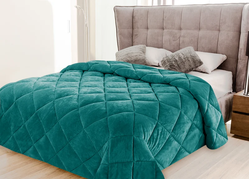 Trapunta Matrimoniale in Velluto Elegante Invernale Effetto Piuma 600 g/mq Made in Italy Il Gruppone