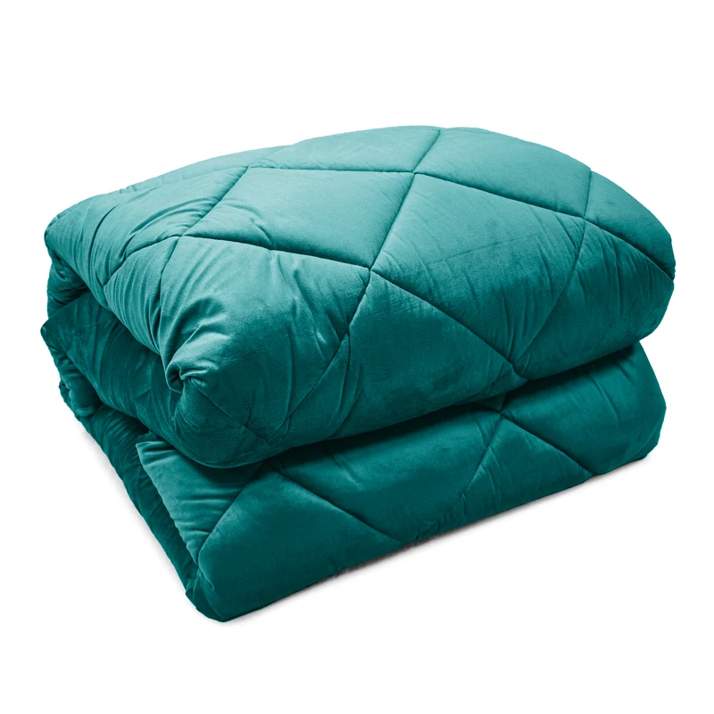 Trapunta Matrimoniale in Velluto Elegante Invernale Effetto Piuma 600 g/mq Made in Italy Il Gruppone