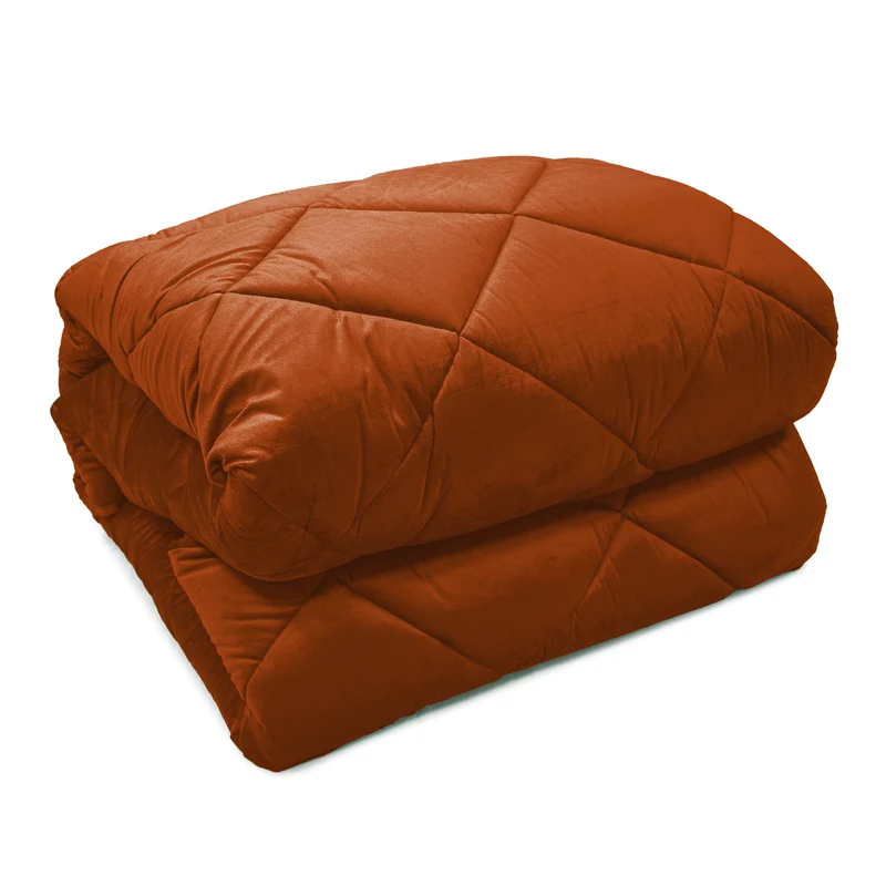 Trapunta Matrimoniale in Velluto Elegante Invernale Effetto Piuma 600 g/mq Made in Italy Il Gruppone