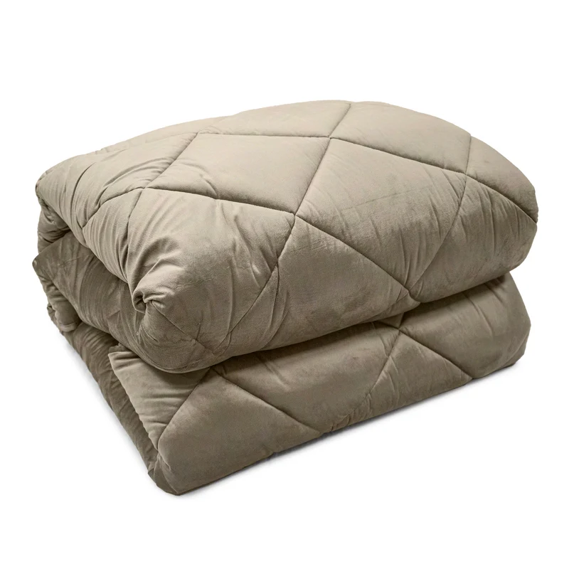 Trapunta Matrimoniale in Velluto Elegante Invernale Effetto Piuma 600 g/mq Made in Italy Il Gruppone