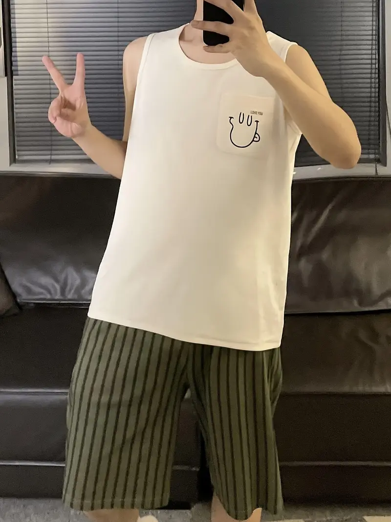 Robert - Pyjama-Set mit Cartoon-Print für Herren