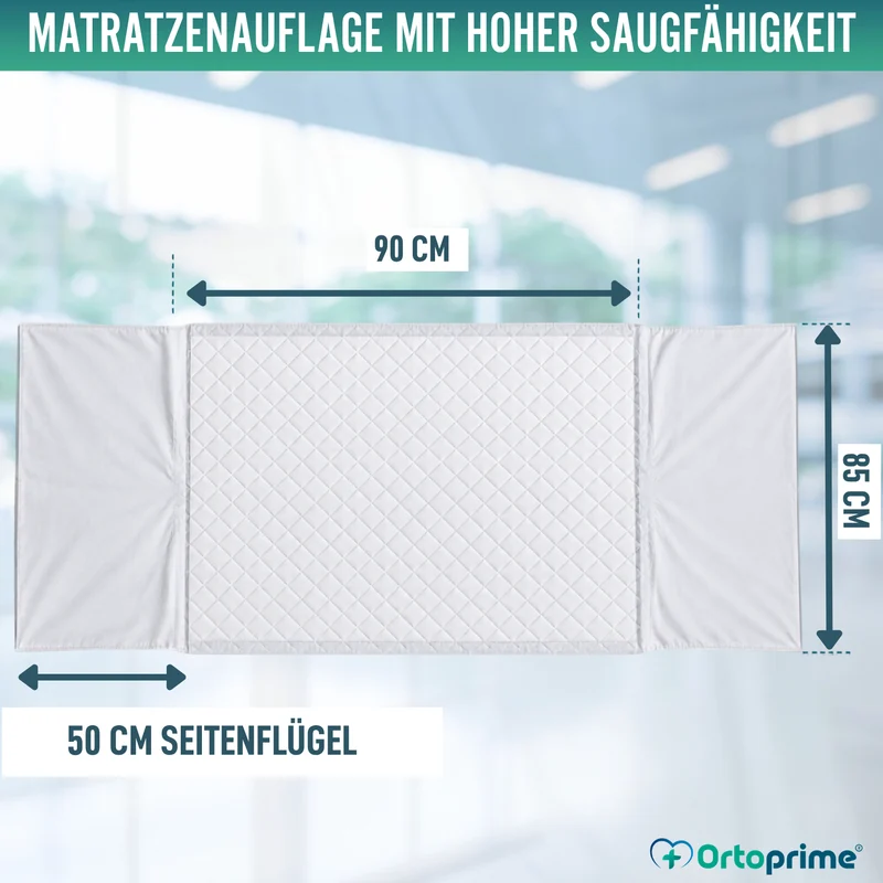 Waschbare Umweltfreundliche Saugfähige Matratzenauflage 90cm 3,15 Liter/m2