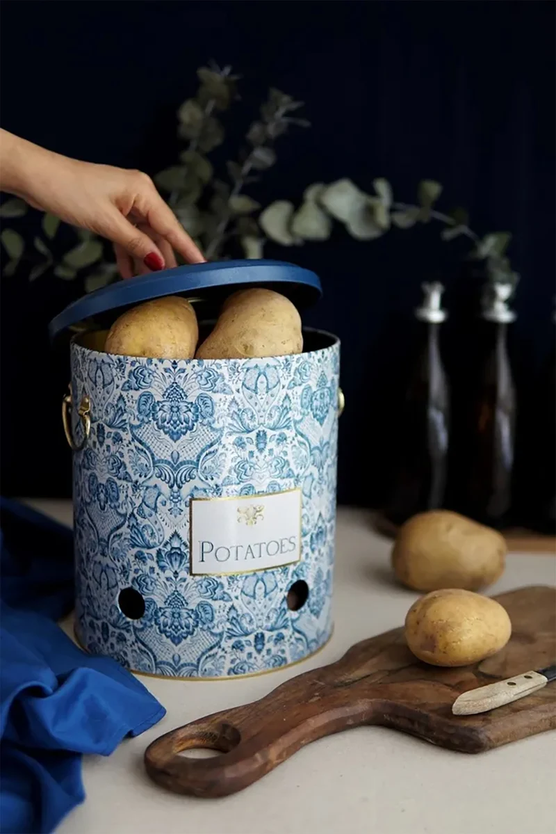 Set 2 Pezzi Contenitore Per Patate Cipolle Aglio Con Coperchio Il Gruppone