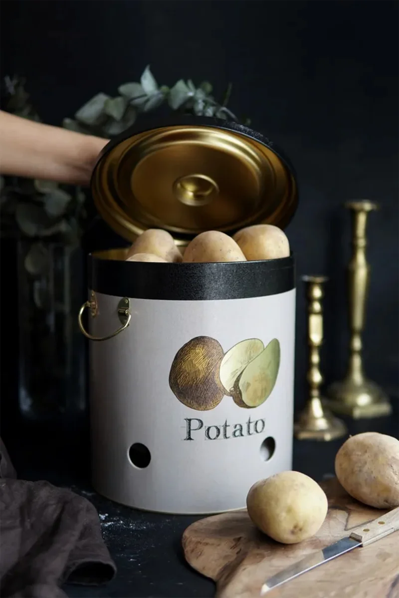 Set 2 Pezzi Contenitore Per Patate Cipolle Aglio Con Coperchio Il Gruppone