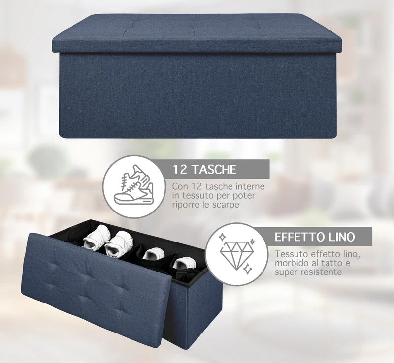 Pouf Contenitore Cassapanca Con Scarpiera Interna Il Gruppone