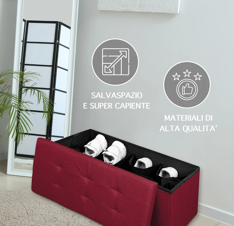 Pouf Contenitore Cassapanca Con Scarpiera Interna Il Gruppone
