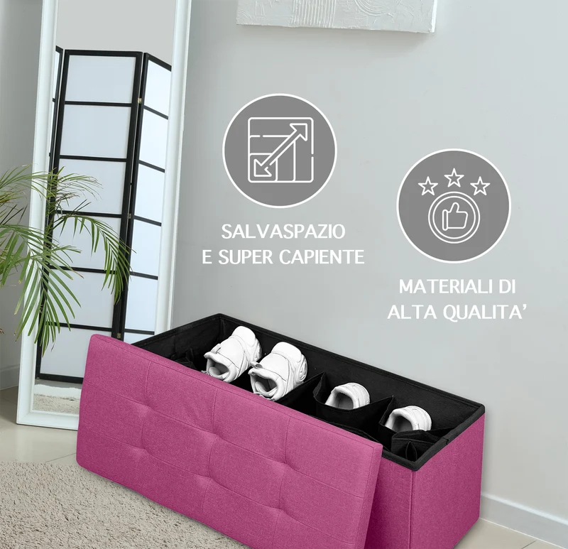 Pouf Contenitore Cassapanca Con Scarpiera Interna Il Gruppone
